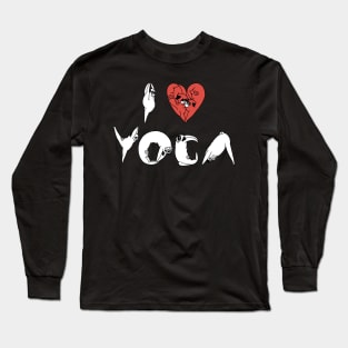 I Love Yoga Pug Long Sleeve T-Shirt